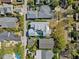 Aerial view of neighborhood with a private pool at 145 16Th Ne Ave, St Petersburg, FL 33704