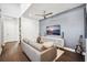 Inviting living room featuring high ceilings, ample natural light, modern décor, and a sleek ceiling fan at 145 16Th Ne Ave, St Petersburg, FL 33704