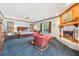 Main bedroom features a fireplace, and sitting area at 2112 Laurence Dr, Clearwater, FL 33764
