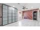 Comfortable bedroom with geometric accent wall, large storage, and ample closet space at 2121 Park N St, St Petersburg, FL 33710