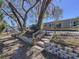 Steps leading down to backyard pool and screened in porch surrounded by green plants at 3105 S Canal Dr, Palm Harbor, FL 34684