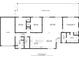 This is the floor plan for this home, showcasing the layout with the bedrooms, bathrooms, kitchen and living room at 3105 S Canal Dr, Palm Harbor, FL 34684