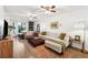 Bright and airy living room with stylish furnishings, and hardwood floors at 5100 Burchette Rd # 3403, Tampa, FL 33647