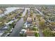 Overview of a waterfront community showing canals, houses, and lush greenery at 6109 Schooner Way, Tampa, FL 33615