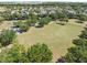 Aerial view of a community park with lush greenery, sports fields, and trees at 7326 Blue Beech Dr, Riverview, FL 33578
