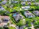 Beautiful aerial view showcasing the home's landscaped yard, swimming pool and neighborhood at 16318 Palmettoglen Ct, Lithia, FL 33547