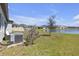 Expansive backyard view with lush green space and a serene lake backdrop, offers relaxing scenery at 21396 Snowy Orchid Ter, Land O Lakes, FL 34637