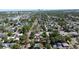 An aerial view of a residential area with tree-lined streets, single-Gathering homes, and the subject home marked in red at 4218 2Nd S Ave, St Petersburg, FL 33711