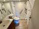 Updated bathroom featuring a walk-in shower, grab bars, and modern fixtures at 6125 113Th St # 505, Seminole, FL 33772