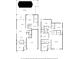 Detailed floor plan layout of the home with dimensions for each room, showcasing the spacious design at 8780 Flourish Dr, Land O Lakes, FL 34637