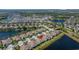 Aerial view shows prime real estate location near lakes and shopping centers at 11422 Captiva Kay Dr, Riverview, FL 33569