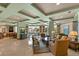 Elegant living room with coffered ceilings, comfortable seating, and serene outdoor views, perfect for relaxation at 1180 Gulf Blvd # 1604, Clearwater Beach, FL 33767