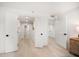 Hallway with access to the closet and additional rooms with a wooden cabinet at 1480 Gulf Blvd # 401, Clearwater Beach, FL 33767