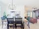 Dining room with a dark wood table, seating for six, and view to the adjacent living room at 17533 Timberline Pkwy, Punta Gorda, FL 33982