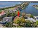 Aerial view of property showcasing its location on the canal at 550 7Th S St, Safety Harbor, FL 34695