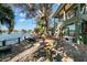 Backyard features scenic waterfront views and a multi-level deck at 550 7Th S St, Safety Harbor, FL 34695