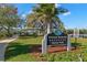 Veterans Memorial Marina Park sign, a beautiful tribute honoring service and community at 550 7Th S St, Safety Harbor, FL 34695