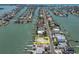 Aerial view of the property location showing waterfront access and surrounding neighborhood at 575 Crystal Dr, Madeira Beach, FL 33708
