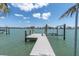 Dock with seating and water access, ideal for boating and enjoying waterfront living at 575 Crystal Dr, Madeira Beach, FL 33708