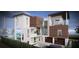 Modern architectural design showcasing clean lines, wood accents, and glass railings at 575 Crystal Dr, Madeira Beach, FL 33708