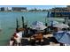 Outdoor dining at a waterfront restaurant with views of the ocean at 575 Crystal Dr, Madeira Beach, FL 33708