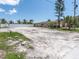Residential vacant lot surrounded by palm trees featuring a white fence and green grassy yard at 575 Crystal Dr, Madeira Beach, FL 33708