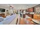 Open-concept layout with dining, living, and kitchen areas for easy entertaining at 10315 Riverdale Rise Dr, Riverview, FL 33578