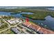 Beautiful aerial view highlighting the property's prime location near water and lush greenery at 1076 Paseo Del Rio Ne, St Petersburg, FL 33702