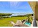 Stunning water views from private balcony overlooking pool, channel, and docks at 1076 Paseo Del Rio Ne, St Petersburg, FL 33702