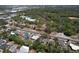 Aerial view showcases a neighborhood with lush greenery, tree coverage, and glimpses of nearby amenities at 10928 N 15Th St, Tampa, FL 33612