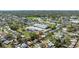 Aerial shot of the property nestled in a residential area near a community center at 11114 Freedom Way, Seminole, FL 33772