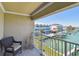 Inviting balcony features views of the water, boats and waterfront properties at 156 117Th Ave, Treasure Island, FL 33706