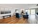 This living room features a fireplace and balcony access at 156 117Th Ave, Treasure Island, FL 33706
