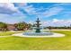 Beautiful three-tiered fountain at the community entrance at 16614 Mosaic Oar Dr, Wimauma, FL 33598