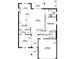 Detailed floor plan showcasing the layout of the house, including the kitchen, bedrooms, and Gathering room at 19445 Redwood Point Dr, Tampa, FL 33647