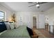 Bright main bedroom with access to ensuite bath, walk-in closet and a tranquil garden view at 2008 41St W St, Bradenton, FL 34205