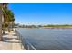 Scenic waterfront view with palm trees lining the walkway and calm waters extending to the cityscape at 201 W Laurel St # 212, Tampa, FL 33602