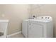 Laundry room with washer, dryer, utility sink and shelf has room for storage at 94 S Highland Ave # 2402, Tarpon Springs, FL 34689