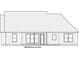 Architectural drawing of the rear elevation highlighting window and door placements at 0 Old Country Rd, Odessa, FL 33556