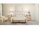 Serene bedroom featuring a king-size bed, soft lighting, and neutral color palette at 16969 Falling Waters Ct, Land O Lakes, FL 34638