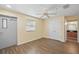 A spacious bedroom with a door, a window, and access to a closet and bathroom at 3405 W Swann Ave # 9, Tampa, FL 33609
