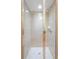 Walk-in shower with glass door and tiled walls at 3405 W Swann Ave # 9, Tampa, FL 33609