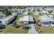 Aerial view of single-story home nestled in a charming community at 37235 Cora Ave, Zephyrhills, FL 33542