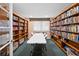 The library has a table in the middle of the room and tall bookshelves filled with books covering the walls at 5840 30Th S Ave # 305, Gulfport, FL 33707