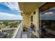 Balcony seating with an open view of the surrounding area and clear skies at 628 Cleveland St # 907, Clearwater, FL 33755