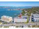 Beautiful aerial view showcases this condominium building with waterfront views and convenient city access at 100 Bluff View Dr # 317A, Belleair Bluffs, FL 33770