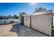 A sturdy outdoor shed offering additional storage space, perfect for keeping tools and equipment organized at 1017 Jamaica Way, Tarpon Springs, FL 34689