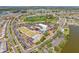 Gorgeous aerial view of the Sun City Center community with lakes, golf courses, and a large recreation center at 1021 Augusta Dr, Sun City Center, FL 33573