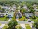 Aerial view highlighting the property's well-maintained exterior, fenced yard, and inviting curb appeal in a desirable neighborhood at 14916 Rocky Ledge Dr, Tampa, FL 33625