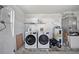 Functional laundry room with modern washer and dryer at 14916 Rocky Ledge Dr, Tampa, FL 33625
